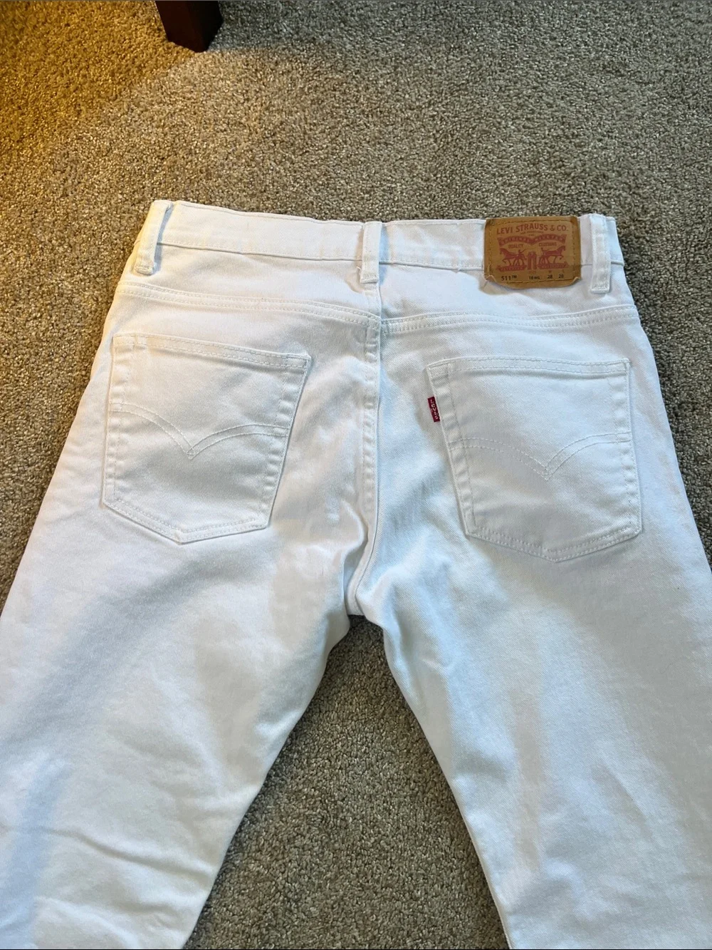 Levi’s 511 Slim tagged 16reg W28L28 See Photos for Actual Fit EUC Bright White
